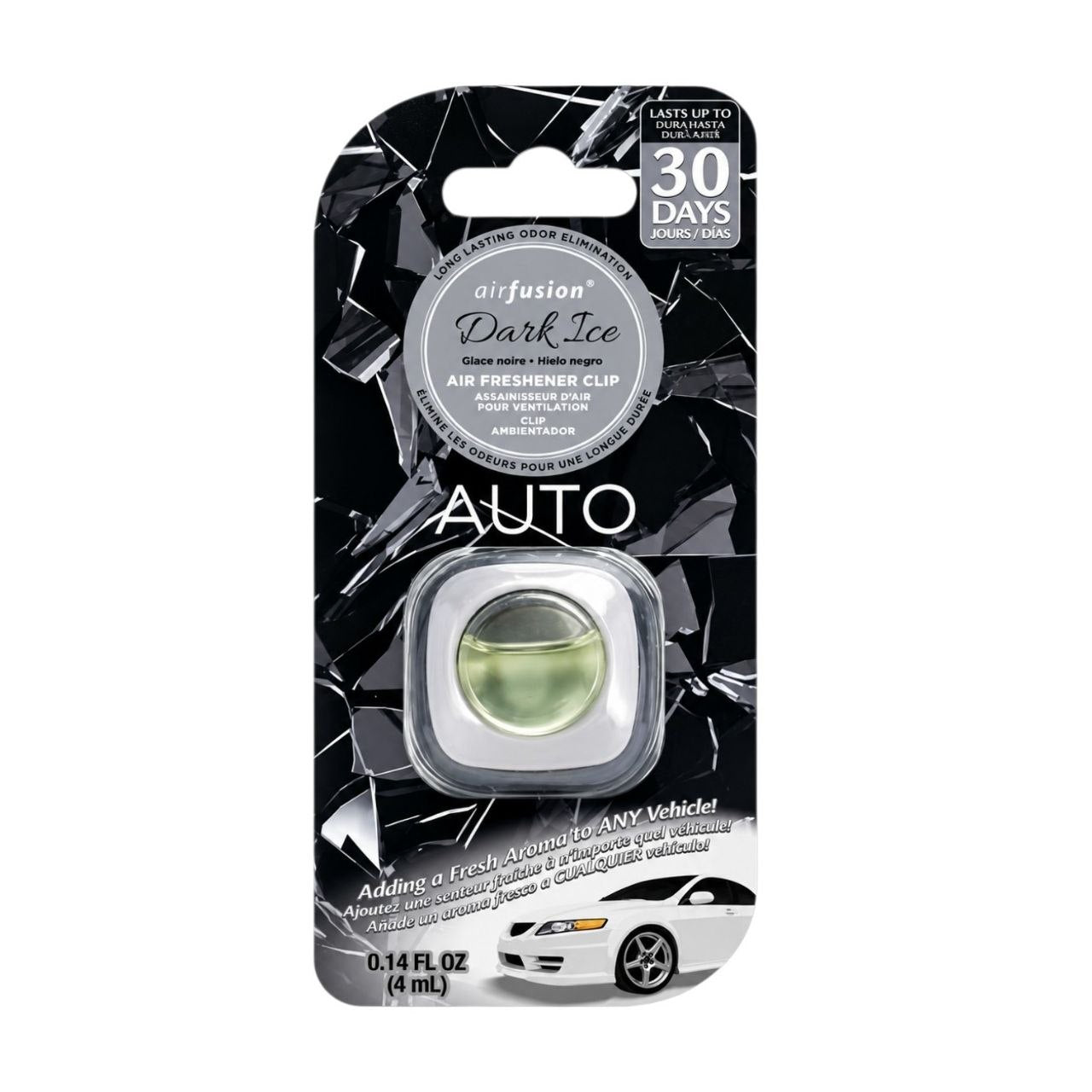 AMBIENTADOR PARA VENTILACION DE AUTO AROMA A HIELO NEGRO AIRFUSION 4ML