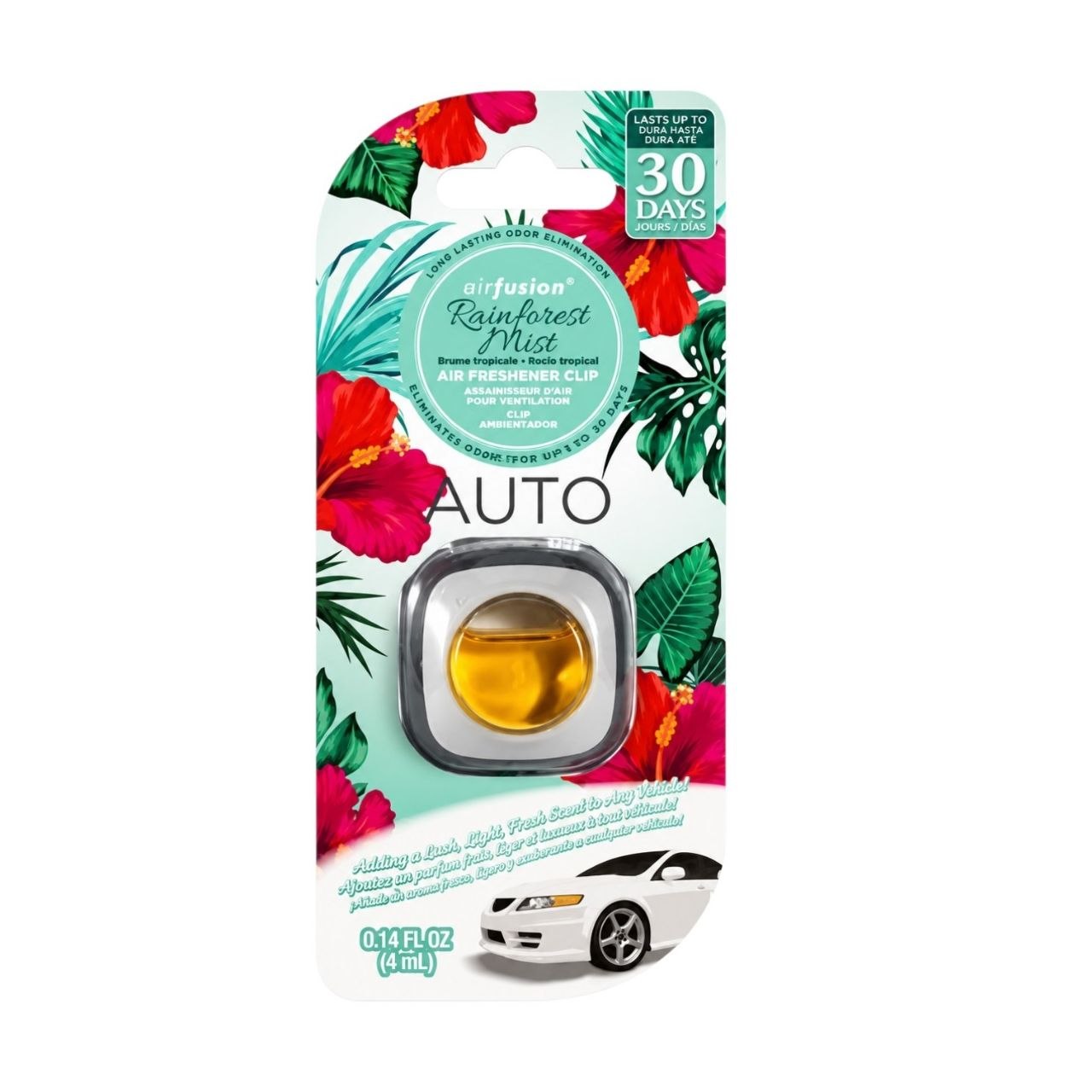 AMBIENTADOR PARA VENTILACION DE AUTO AROMA A NEBLINA DE SELVA TROPICAL AIRFUSION 4ML