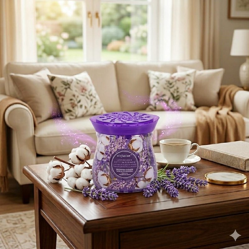 PERLAS AMBIENTADORAS AROMA A LAVANDA Y FLOR DE ALGODON AIRFUSION 397G