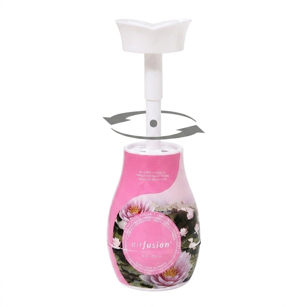 AMBIENTADOR DE GEL AJUSTABLE AROMA A FLOR DE LOTO ROSA AIRFUSION 170G