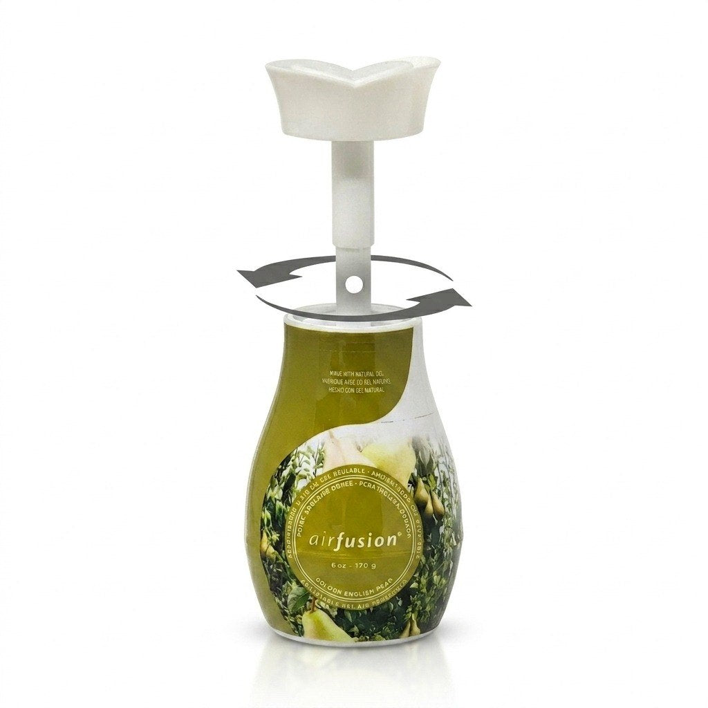 AMBIENTADOR DE GEL AJUSTABLE AROMA A PERA INGLESA DORADA AIRFUSION 170G