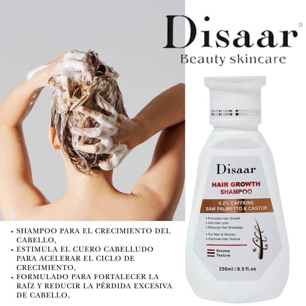SHAMPOO ESTIMULANTE Y ANTICAIDA PARA CABELLO FINO Y DEBIL DISAAR 250ML