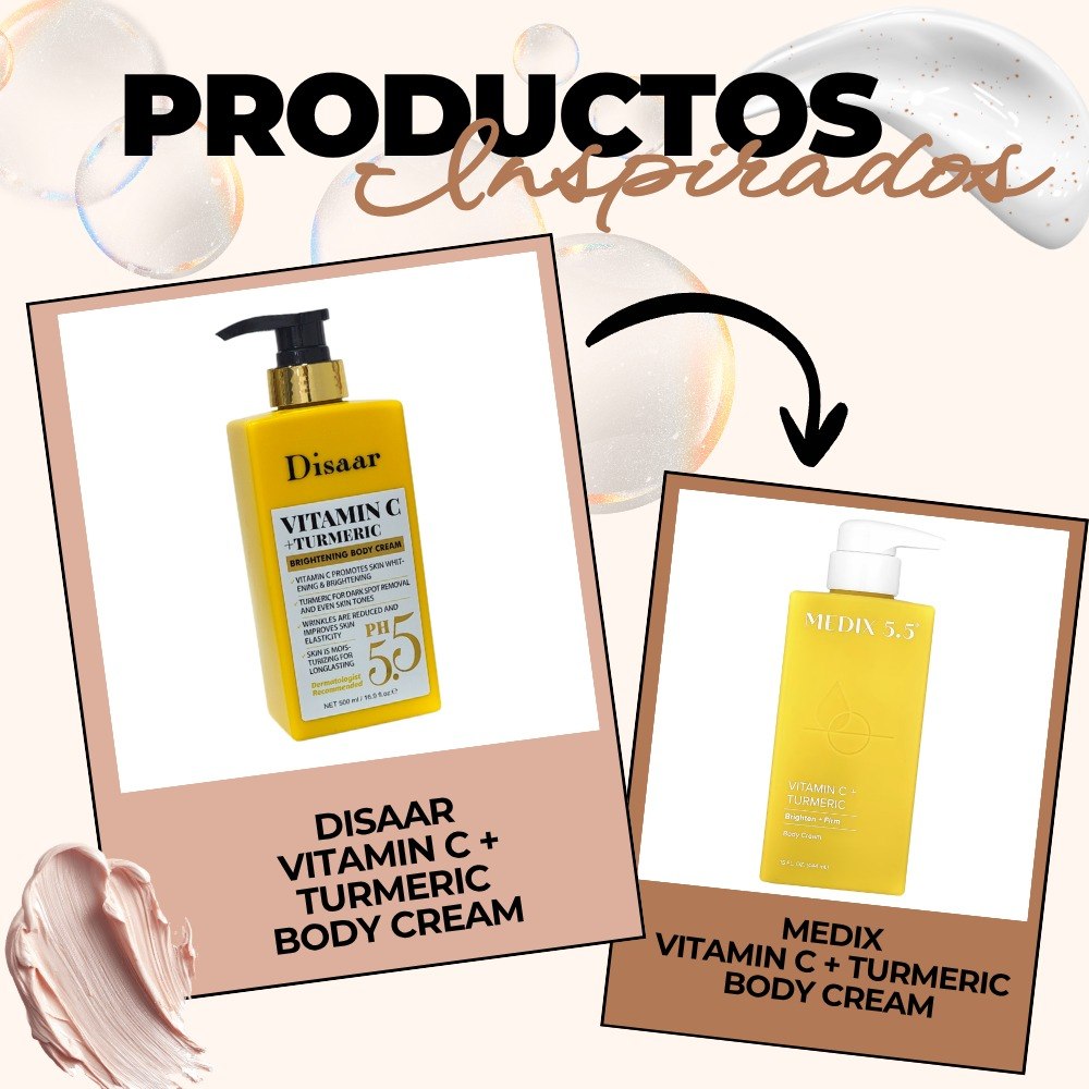 CREMA CORPORAL ILUMINADORA Y REPARADORA CON VITAMINA C Y CURCUMA DISAAR 500ML