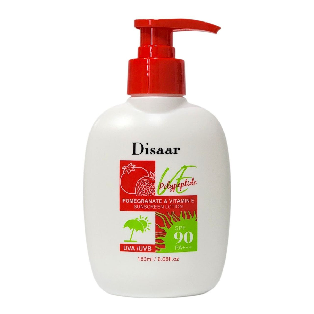 PROTECTOR SOLAR CORPORAL Y FACIAL DE MAXIMA POTENCIA SPF 90 CON ESENCIA DE GRANDA DISAAR 180ML