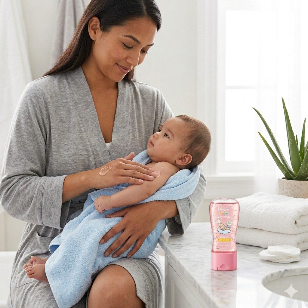 ACEITE EN GEL PARA BEBES HIDRATANTE CON MANTECA DE CACAO Y KARITE DISAAR 200ML
