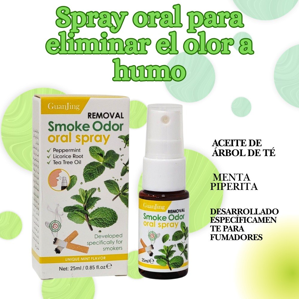 SPRAY ORAL NEUTRALIZADOR DE ALIENTO ESPECIALIZADO AROMA A MENTA GUANJING 25ML