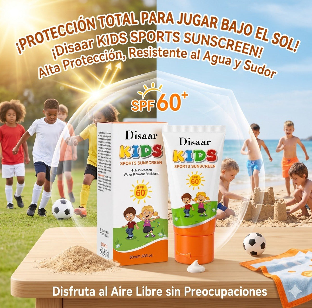 PROTECTOR SOLAR INFANTIL DEPORTIVO SPF60 DISAAR 50ML