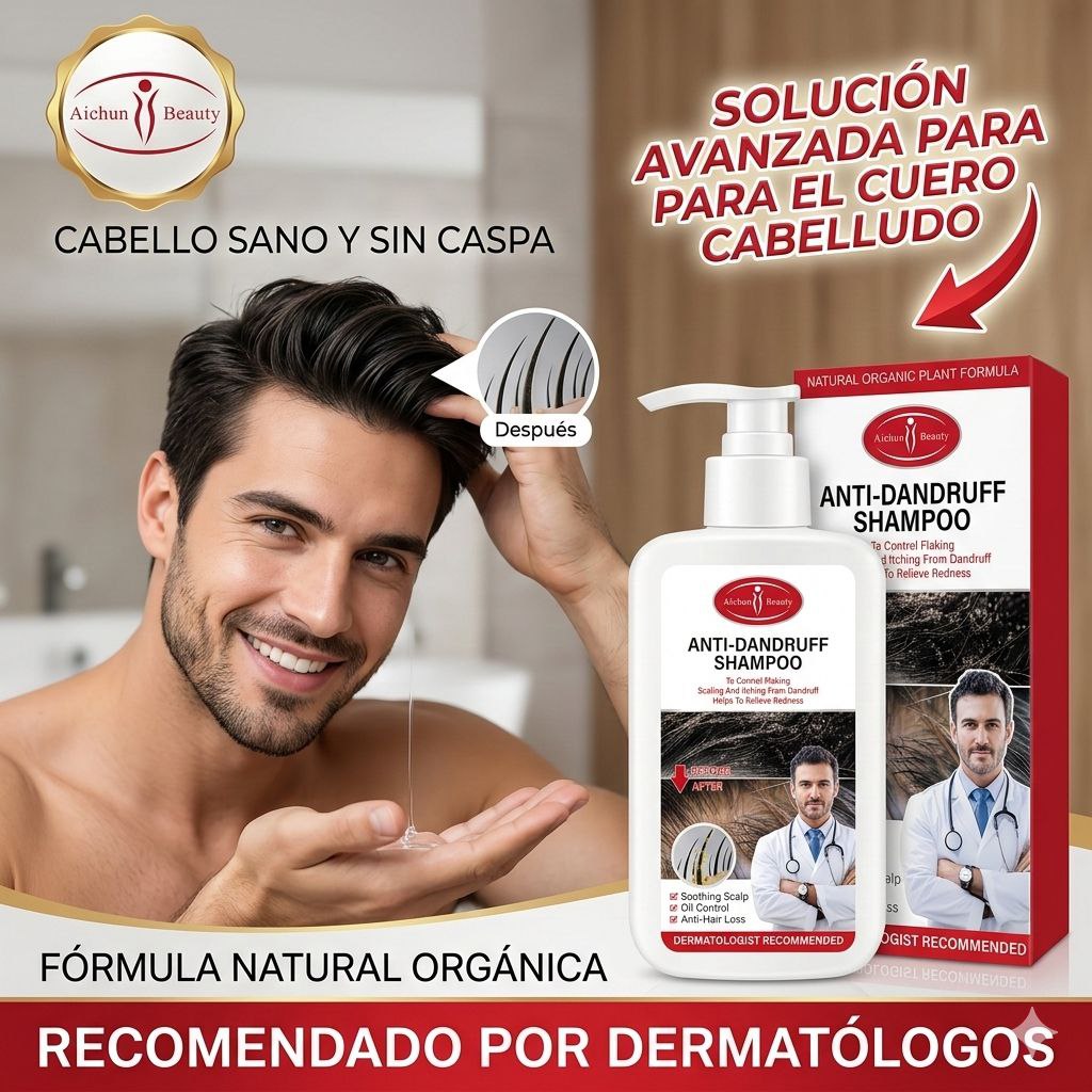SHAMPOO ANTICASPA Y CONTROL DE SEBO ORGANICO AICHUN BEAUTY 200ML