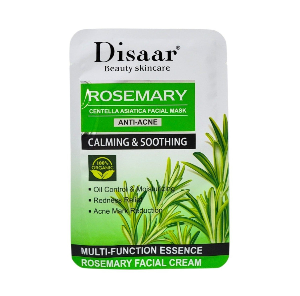MASCARILLA FACIAL CALMANTE Y ANTIACNE CON EXTRACTO DE ROMERO Y CENTELLA ASIATICA DISAAR 25ML