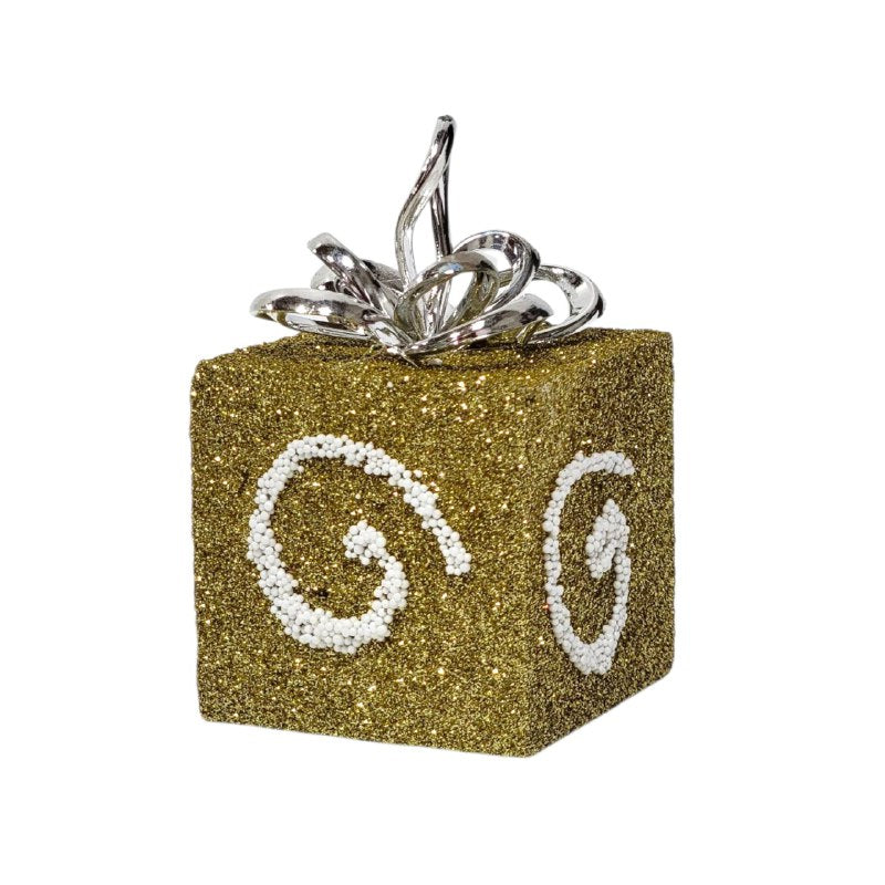 DECORACION ADORNO MINI CAJITAS DE REGALO DE LUJO NAVIDEÑAS 6X9CM, 3 ESTILOS