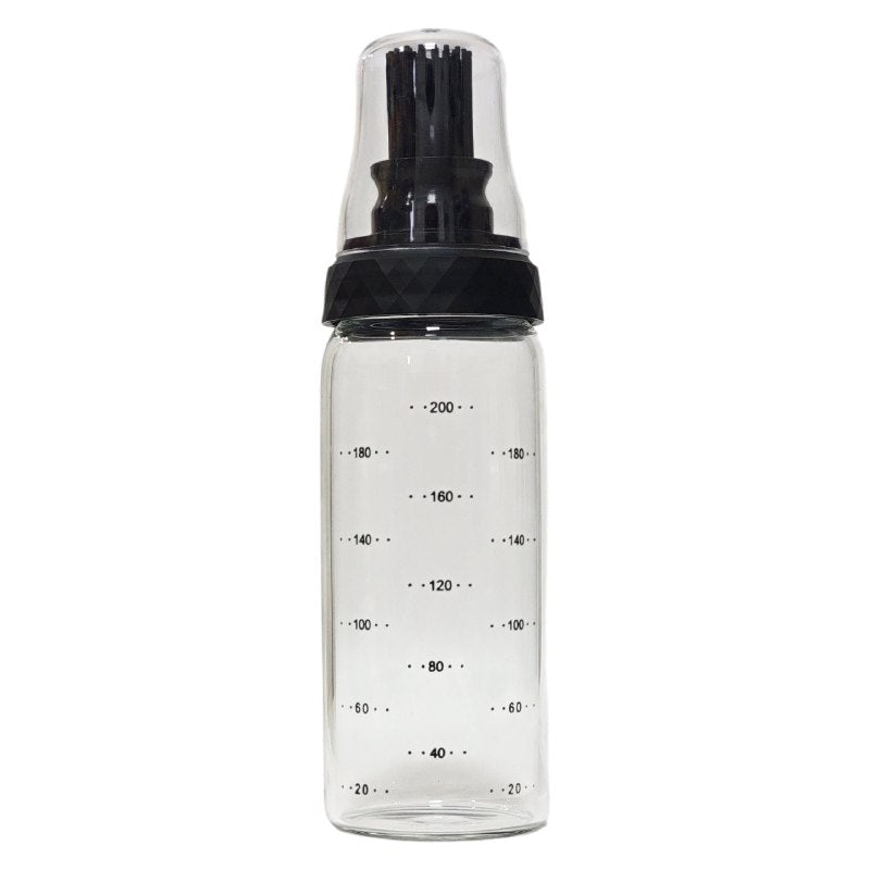 BOTELLA DISPENSADORA DE ACEITE Y VINAGRE DE VIDRIO Y ACERO INOXIDABLE CAPACIDAD DE 200ML 5.5X5.5X18.1CM LIFEART