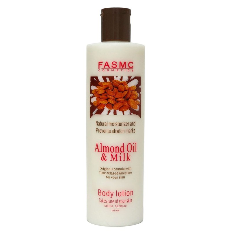 CREMA CORPORAL PREVENTIVA DE ESTRIAS CON ACEITE DE ALMENDRAS Y PROTEINA DE LECHE FASMC COSMETICS 500ML