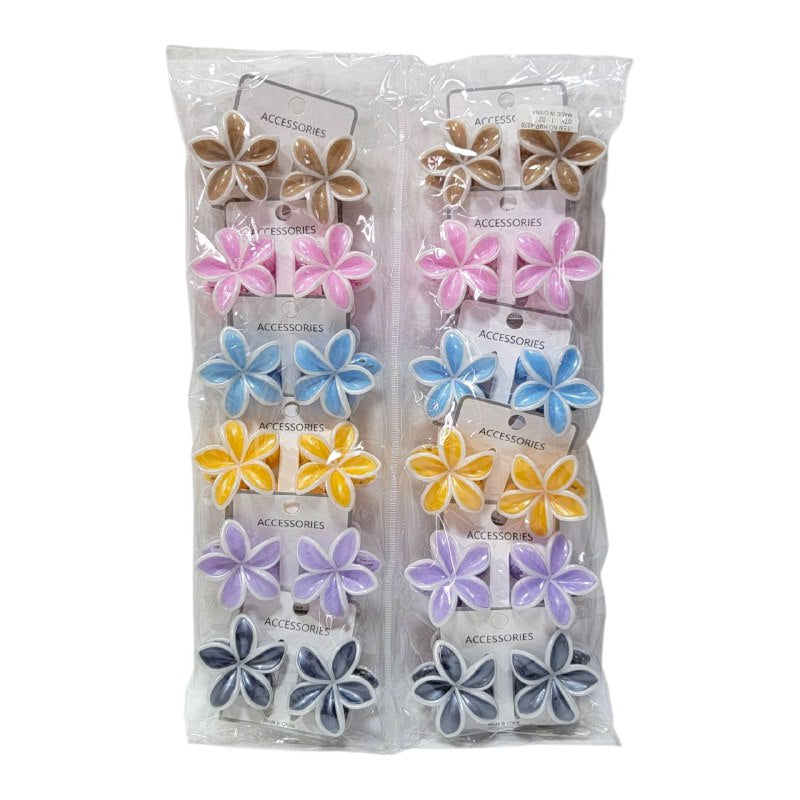 GANCHO PARA EL CABELLO DE DISEÑO DE FLOR, PINZAS DE SUJECION FUERTE, ACCESORIO PARA EL CABELLO PAQUETE DE 12UND 4X4CM