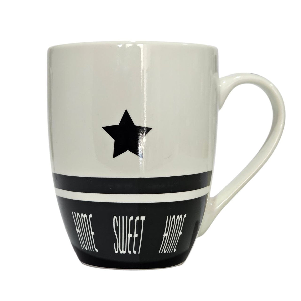 TAZAS MINIMALISTAS EN BLANCO Y NEGRO ELEGANTES RESISTENTES 9CM
