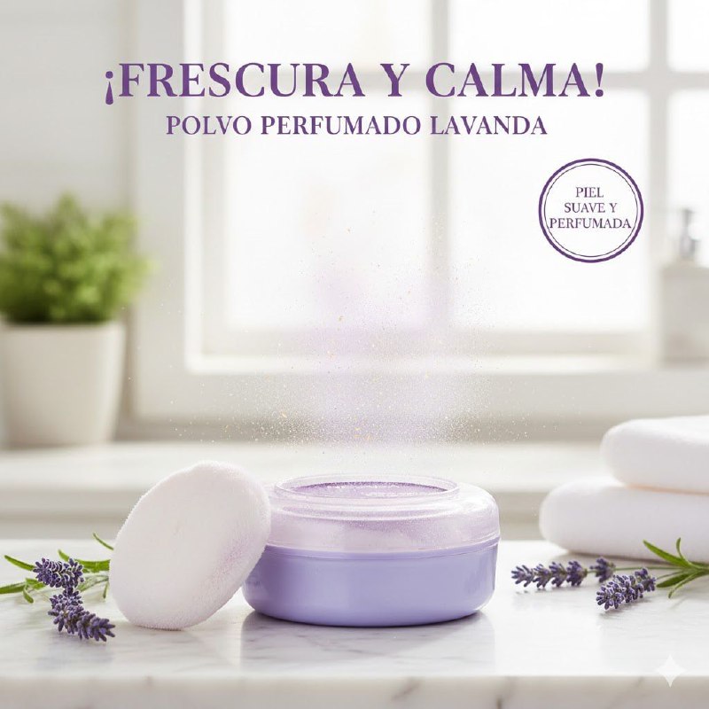 POLVO CORPORAL PERFUMADO RELAJANTE CON AROMA A LAVANDA NEVADA 142G