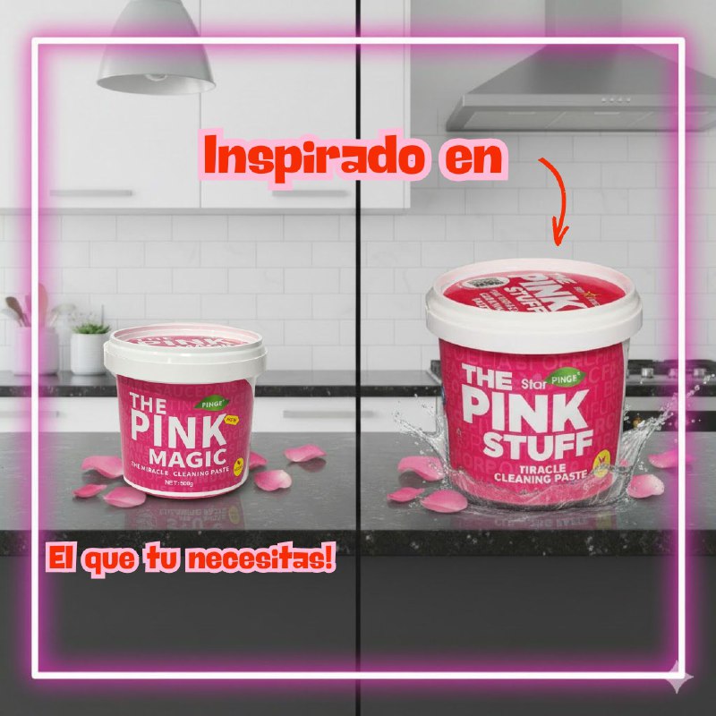 PASTA LIMPIADORA MILAGROSA DUPE DE THE PINK STUFF GARANTIZA LIMPIEZA PROFUNDA MULTIUSO THE PINK MAGIC 500G