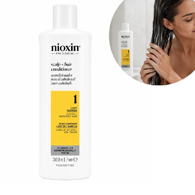 ACONDICIONADOR REVITALIZANTE E HIDRATANTE PARA CABELLO DELGADO CON NIACINAMIDA Y ACEITE DE MENTA NIOXIN 300ML