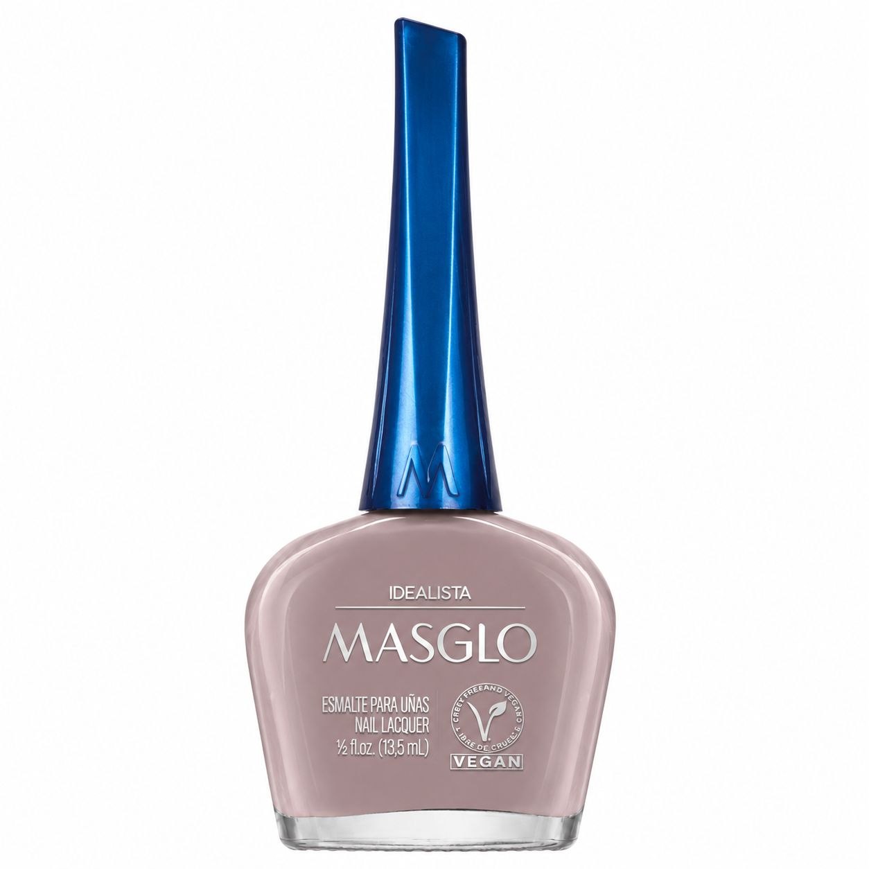 ESMALTE DE TRATAMIENTO PARA UÑAS MÁS RESISTENTES MASGLO ESMALTE PARA UÑAS "ESTILO IDEALISTA" 13.5 ML