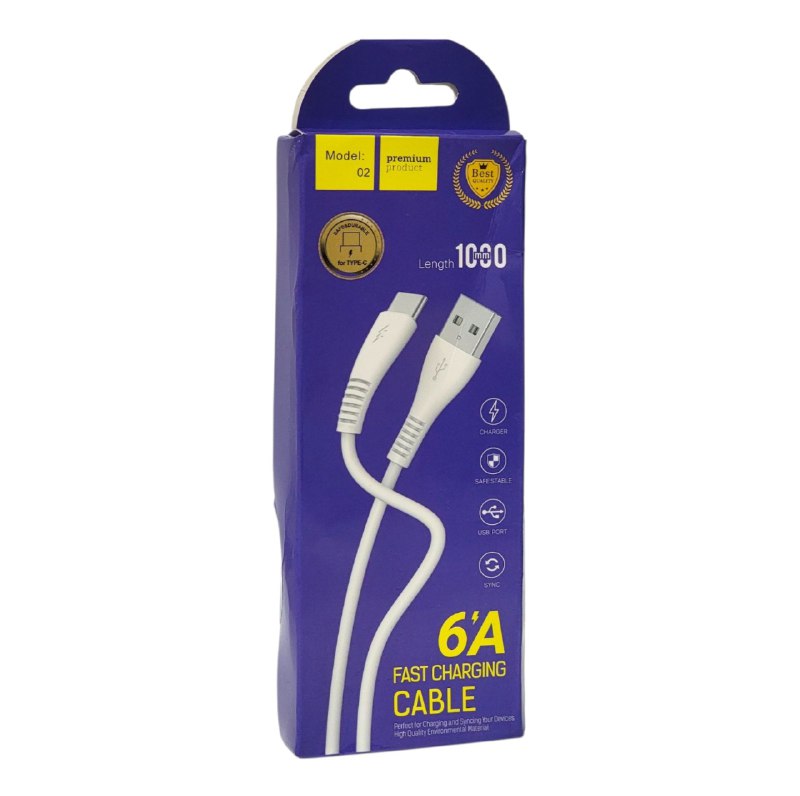 CABLE USB DE CARGA TIPO C, CARGA RAPIDA PREMIUM DE 1M DE LARGO Y CON CONTRANSMISION DE DATOS RAPIDA
