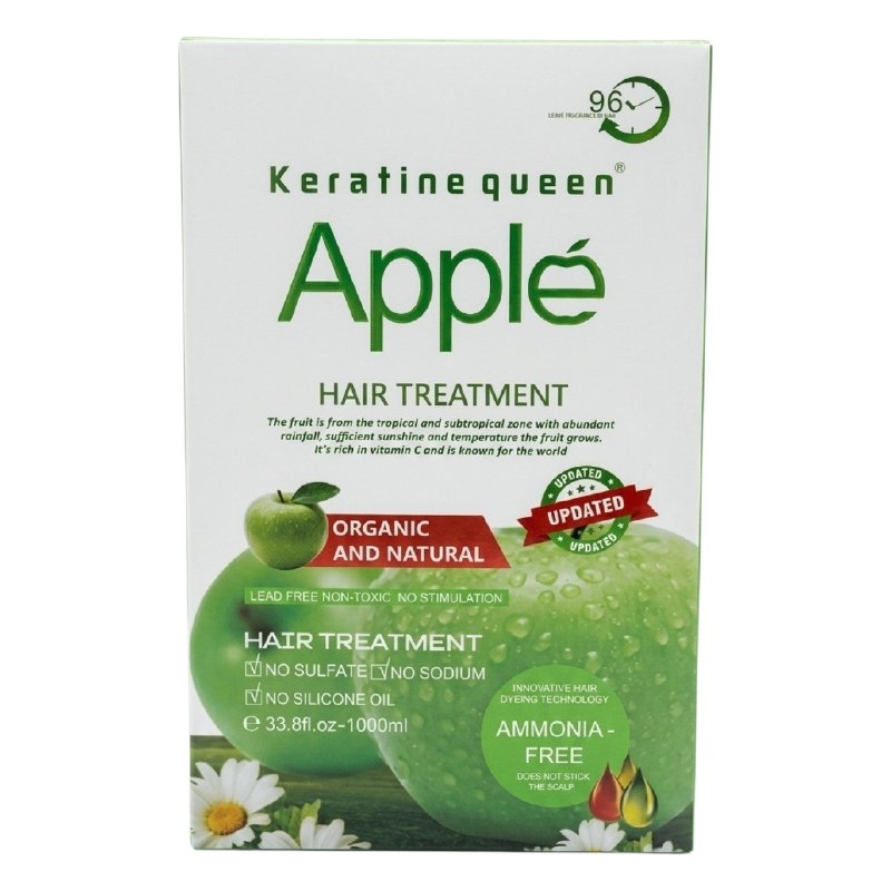 TRATAMIENTO CAPILAR INTENSIVO DE MANZANA QUE DA VITALIDAD Y FRESCURO KERATINE QUEEN 283.5G