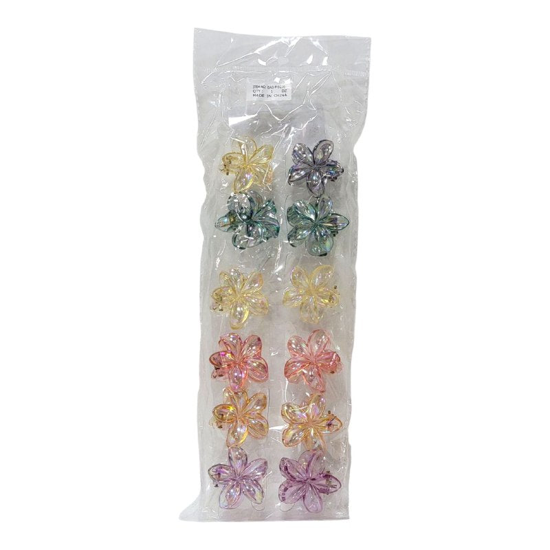 GANCHO PARA EL CABELLO DE FLOR HAWAIANA, PINZAS DE SUJECION FUERTE, ACCESORIO PARA EL CABELLO PAQUETE DE 12UND, MEDIDA 4CM