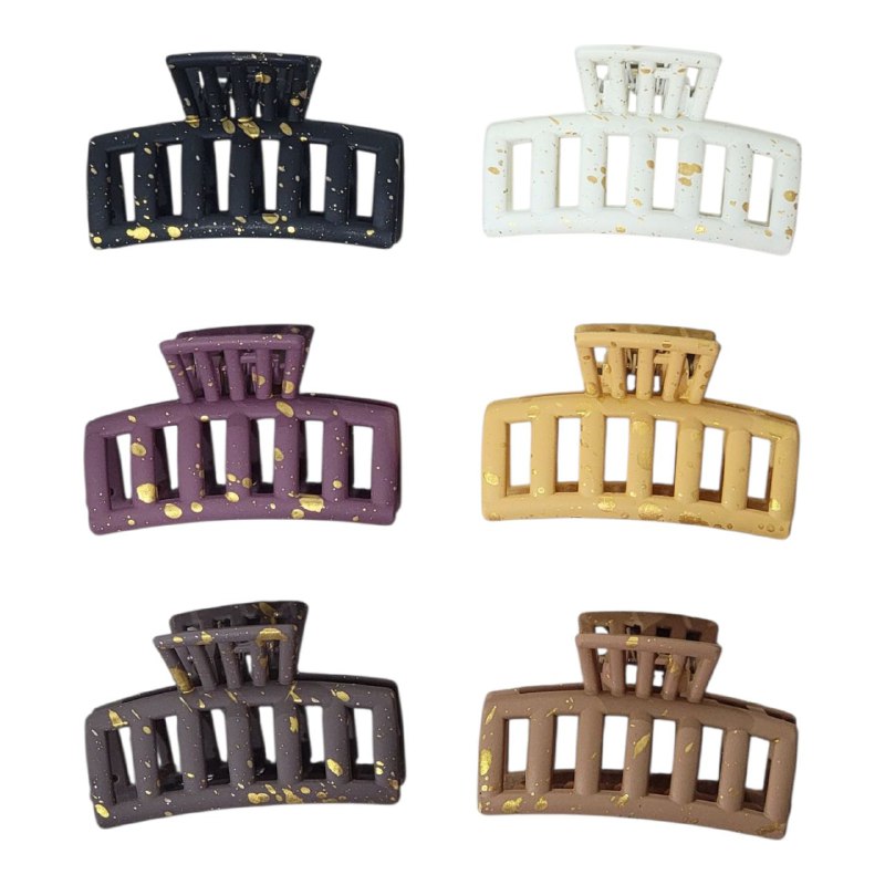 GANCHO PARA EL CABELLO DE DISEÑO CUADRADO, PINZAS DE SUJECION FUERTE, ACCESORIO PARA EL CABELLO PAQUETE DE 12UND 7X4CM