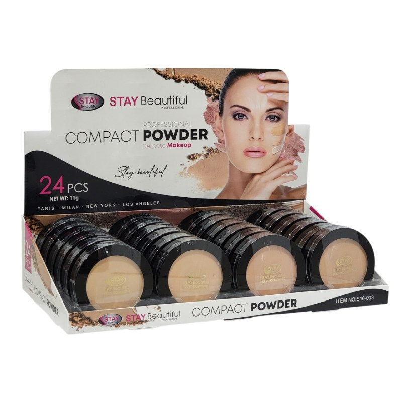 POLVO COMPACTO DELICADO 4 TONOS STAY BEAUTIFUL 11G (DUPE DE MAC)