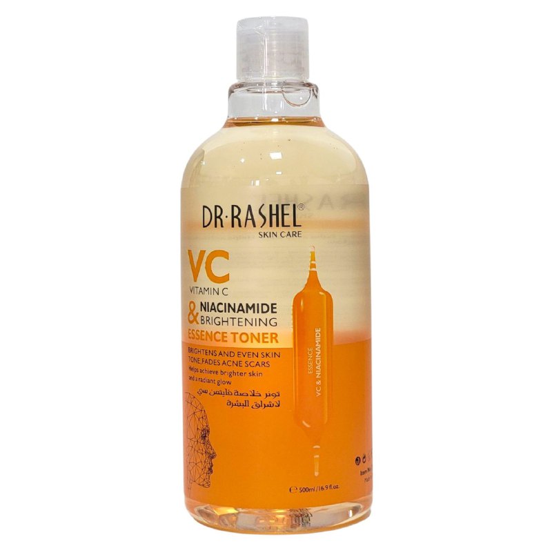 TONICO FACIAL ILUMINADOR CON ESENCIA DE VITAMINA C Y NIACINAMIDA DR RASHEL 500ML