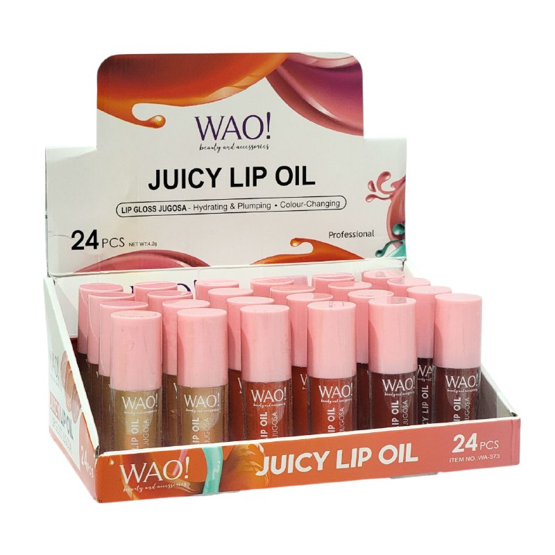 ACEITE LABIAL JUGOSO HIDRATANTE QUE CAMBIA DE COLOR WAO 4.2G (DUPE DE ITALIA DELUXE)