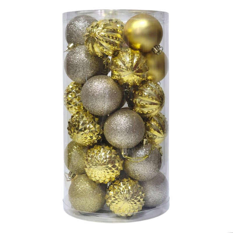 DECORACION ADORNO NAVIDEÑO PAQUETE DE 30 BOLAS DECORATIVAS,6 CM 42X70X64 IDEALES PARA DARLE UN TOQUE UNICO A TU ARBOL DE NAVIDAD