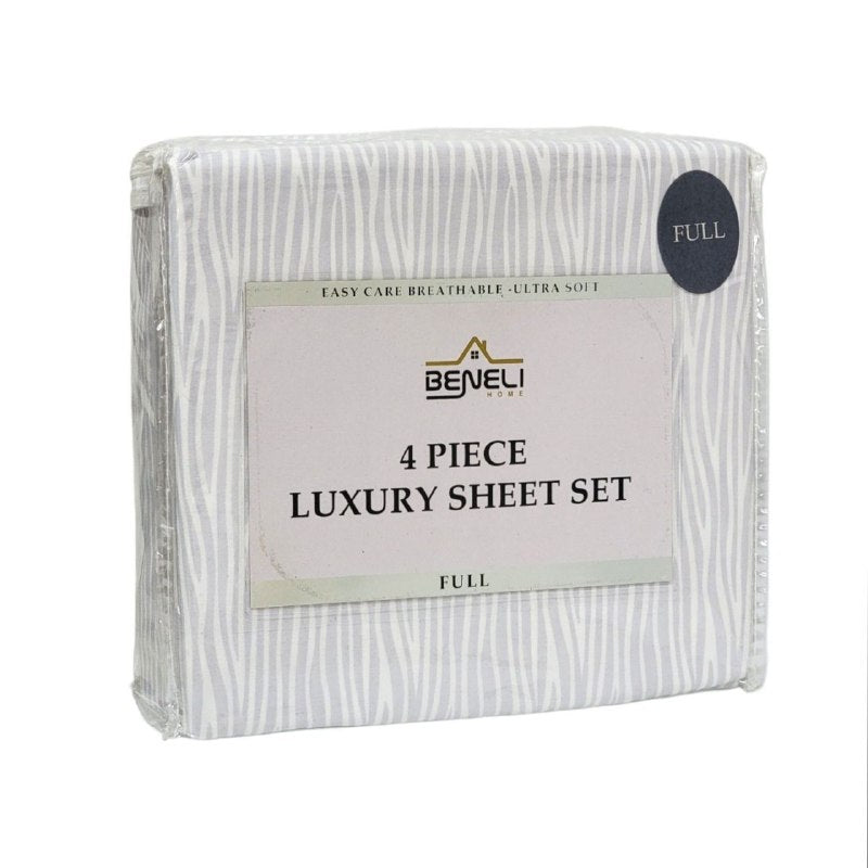JUEGO DE SABANAS DE LUJO TAMAÑO FULL DE 4PCS BENELI HOME