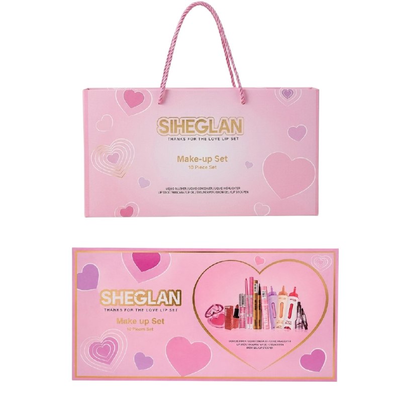 SET DE MAQUILLAJE MULTIFUNCIONAL DE 10PCS SIHEGLAN (DUPE DE SHEGLAM Y MAYBELLINE)