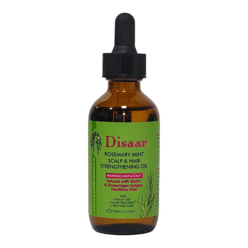 ACEITE PARA EL CABELLO FORTALECEDOR DE ROMERO MENTA Y BIOTINA DISAAR 60ML