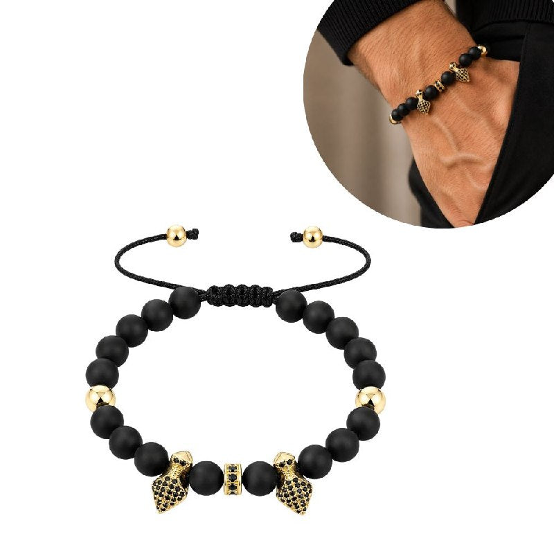 PULSERA DE ENCHAPE AJUSTABLE PARA CABALLERO