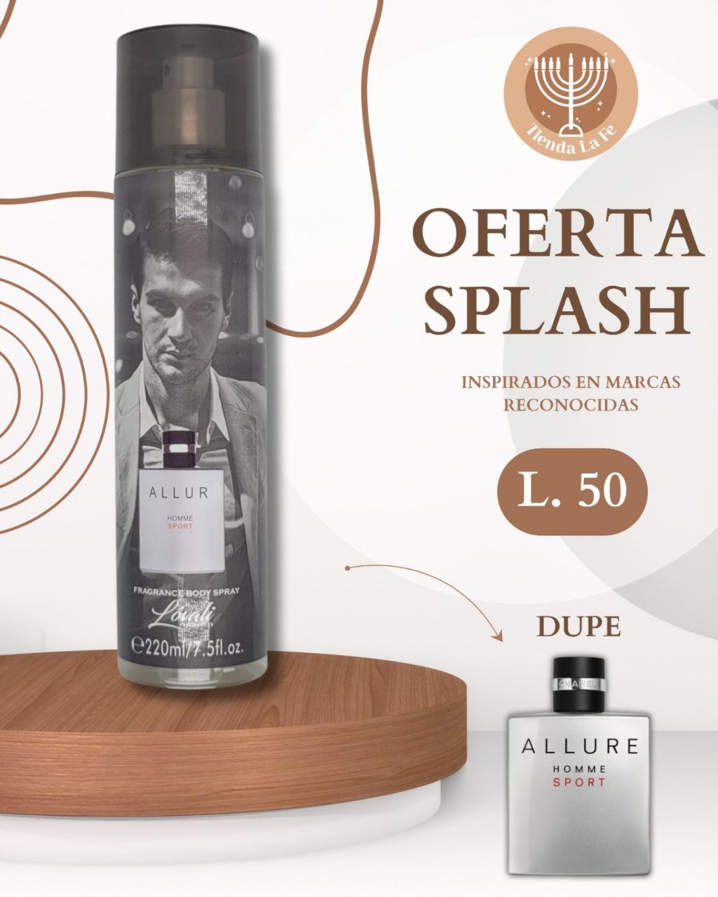 SPLASH LOVALI ALLUR HOMME SPORT 220ML (H) (DUPE CHANEL ALLURE SPORT)