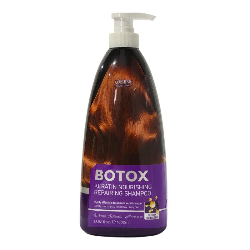 SHAMPOO DE QUERATINA Y BOTOX REPARADOR NUTRITIVO KORMESIC 1000ML