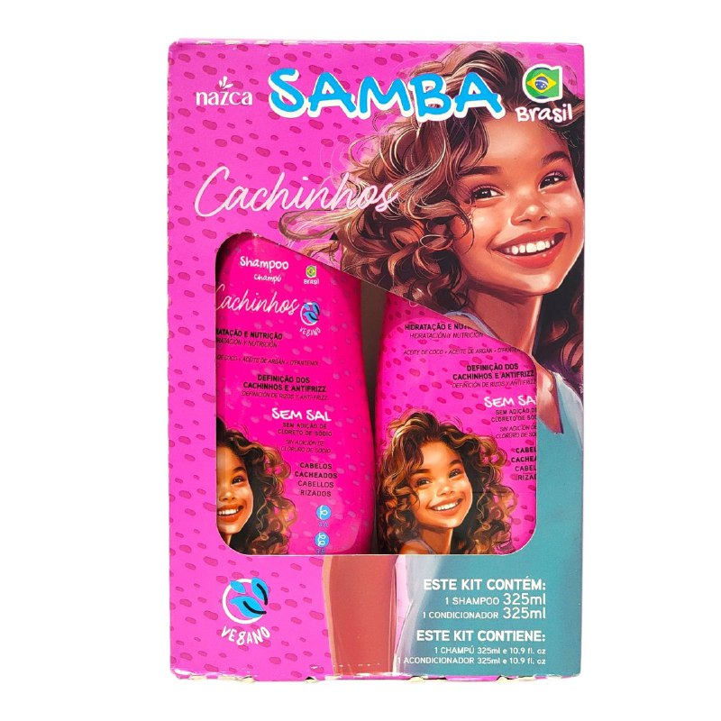 SHAMPOO Y ACONDICIONADOR EN SET PARA CABELLO RIZADO O ENCRESPADO HIDRATANTE NAZCA 325MLX2
