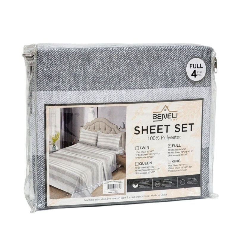 JUEGO DE CAMA ELEGANTE FULL 4PCS BENELI HOME