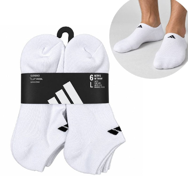 CALCETA TOBILLERA ADIDAS ORIGINAL 6 PARES TALLA HOMBRE : 8-12 TALLA MUJER 10-13