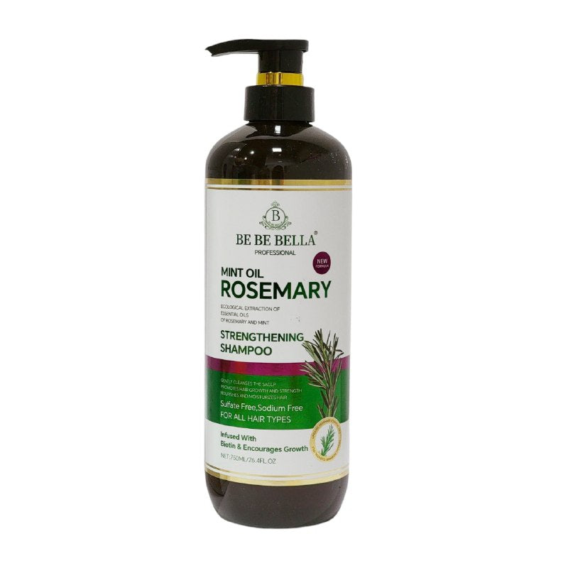 SHAMPOO FORTALECEDOR DE ROMERO Y MENTA BE BE BELLA 750ML