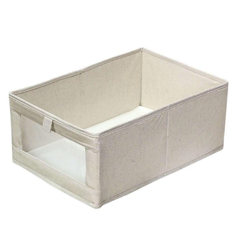 ORGANIZADOR CAJA DE ALMACENAMIENTO PLEGABLE, CESTA DE TELA CON ASA, MULTIFUNCIONAL PARA ROPA, JUGUETES, ETC MNT HOME IMPLEMENTS 39X17CM