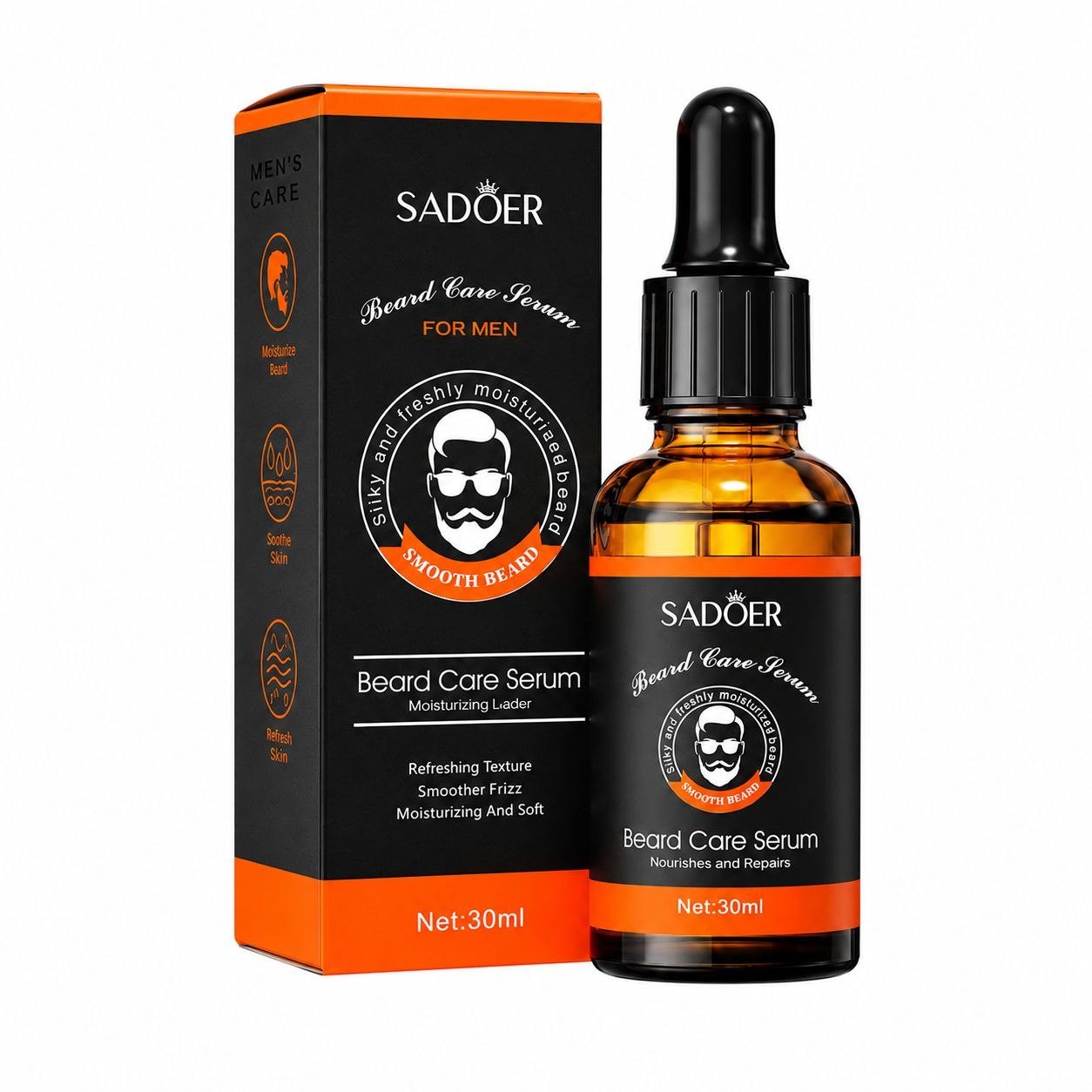 SUERO DE NUTRICIÓN INTENSIVA Y REPARACIÓN PARA UNA BARBA SEDOSA SADOER BEARD CARE SERUM 30 ML
