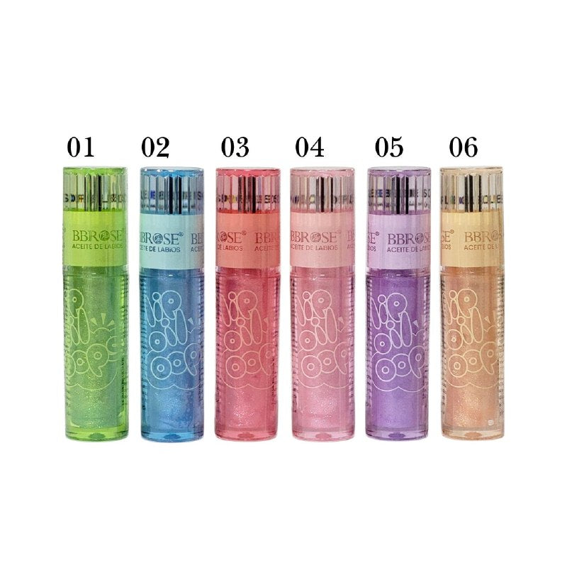 BRILLO LABIAL ACEITE DE LABIOS SUAVE E HIDRATANTE BBROSE 6 TONOS