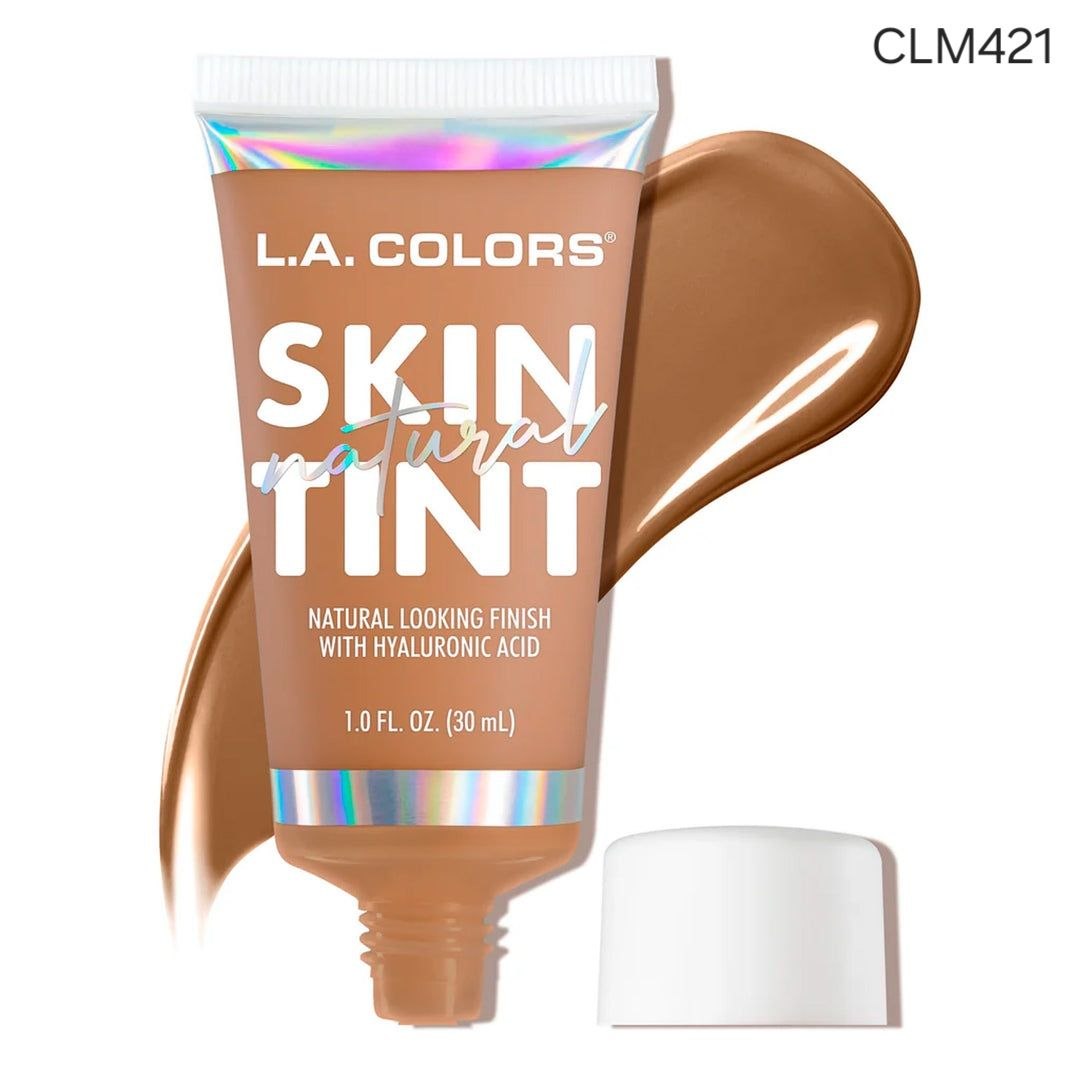 BASE MAQUILLAJE LIQUIDA NATURAL SKIN TINT TONO CLM421 TOFFEE L.A. COLORS 30ML