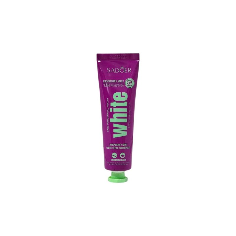 PASTA DE DIENTES BLANQUEADORA DE MENTA Y FRAMBUESA CON 12H DE PROTECCION SADOER 30G