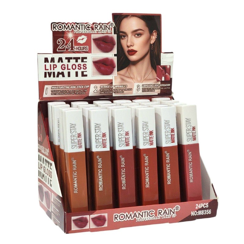 LIPSTICK LIQUIDO HUMECTANTE DE LARGA DURACION 6 TONOS SUPERSTAY MATTE INK ROMANTIC RAIN (DUPE DE MAYBELLINE)