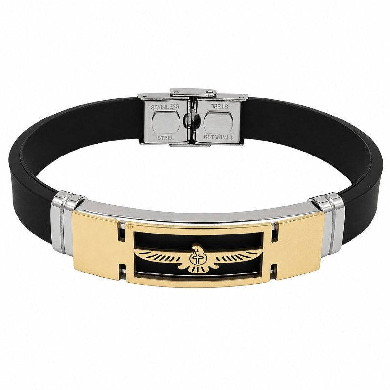 PULSERA DE ENCHAPE PARA CABALLERO, DISEÑO AVE 21CM