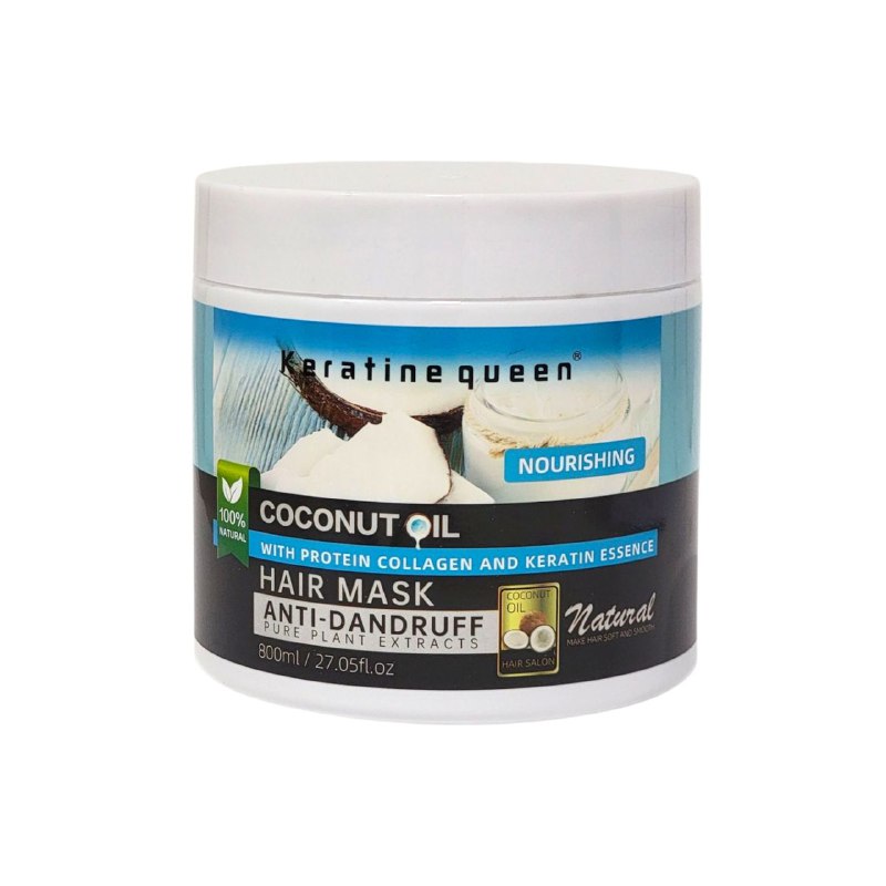 MASCARILLA CON ACEITE DE COCO PROTEINA COLAGENO Y QUERATINA KERATINE QUEEN 800ML