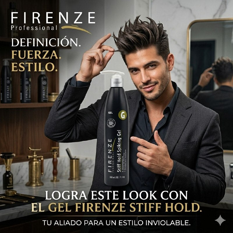GEL PARA EL CABELLO DE FIJACION ULTRA FIRME DE LARGA DURACION DE ASPECTO HUMEDO FIRENZE 300ML