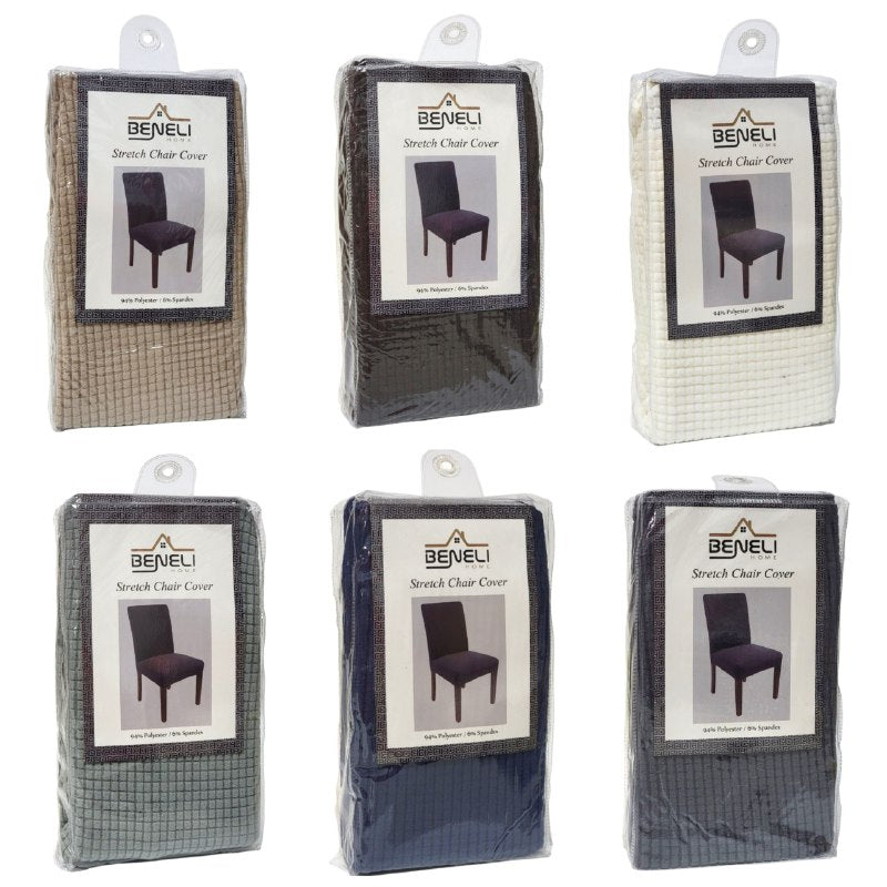 FORRO ELASTICO PROTECTOR PARA SILLAS DE COMEDOR CON ELASTICO EN LA PARTE INFERIOR 43X43CM+61CM 43X43CM+61CM, 6 ESTILOS